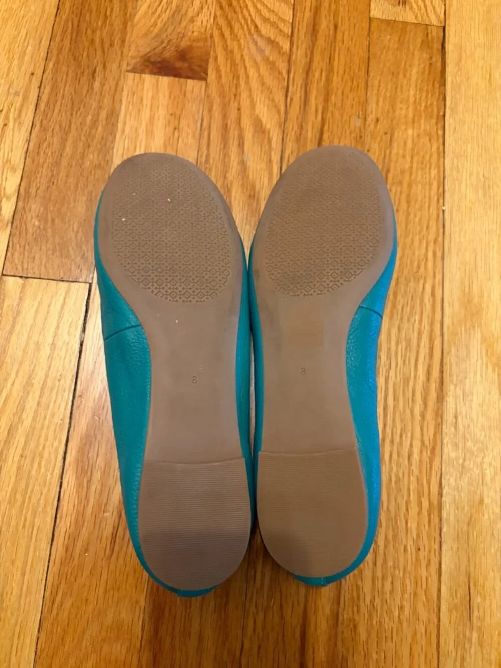 NEW Tory Burch Ballet Flats, Teal, Size 8